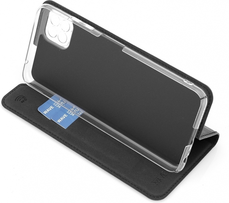Wave BookCase beskyttelsesveske, Samsung Galaxy A22 5G, svart