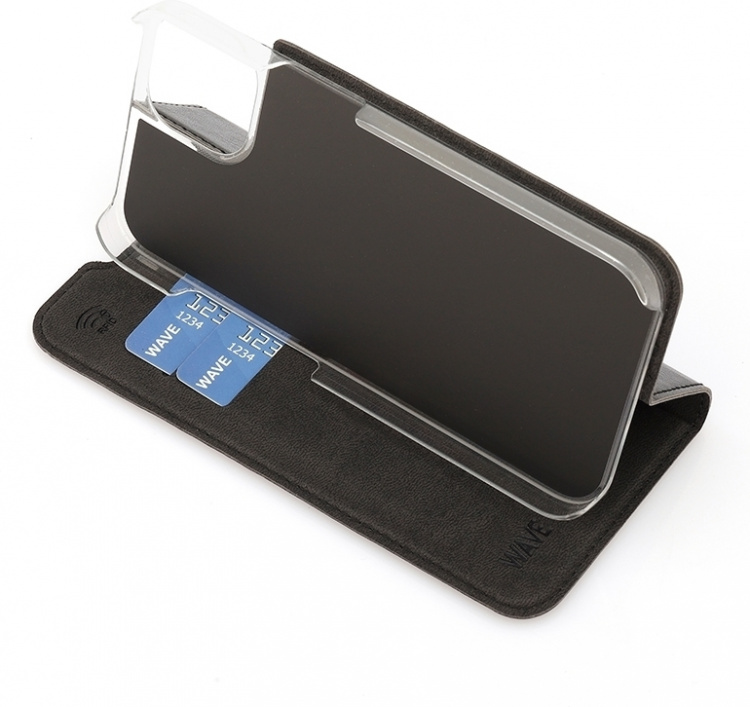 Wave BookCase beskyttelsesveske, iPhone 13, svart