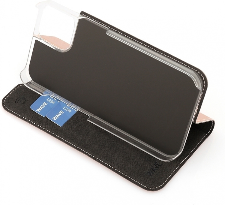 Wave BookCase beskyttelsesveske, iPhone 13, rosa gull