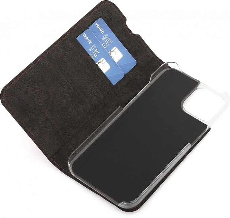 Wave BookCase beskyttelsesveske, iPhone 14, Smoky Sangria