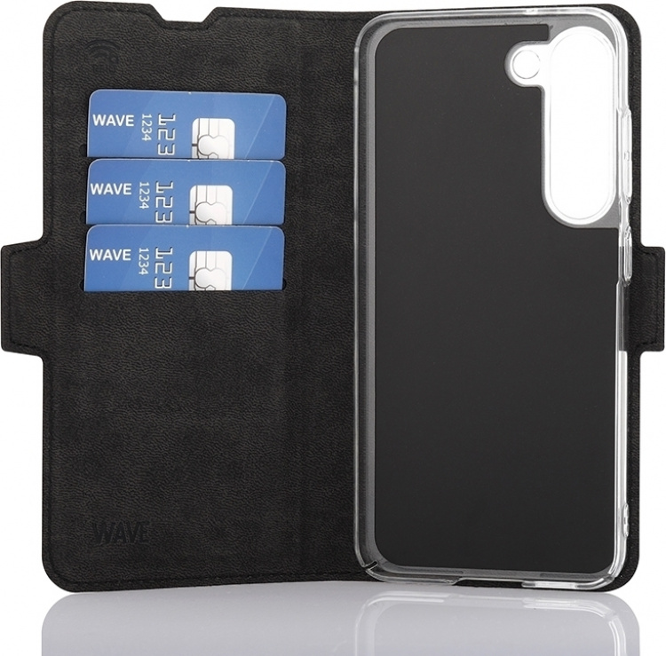Wave BookCase beskyttelsesveske, Samsung Galaxy S23, svart
