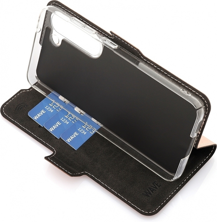 Wave BookCase beskyttelsesveske, Samsung Galaxy S23, rosa gull