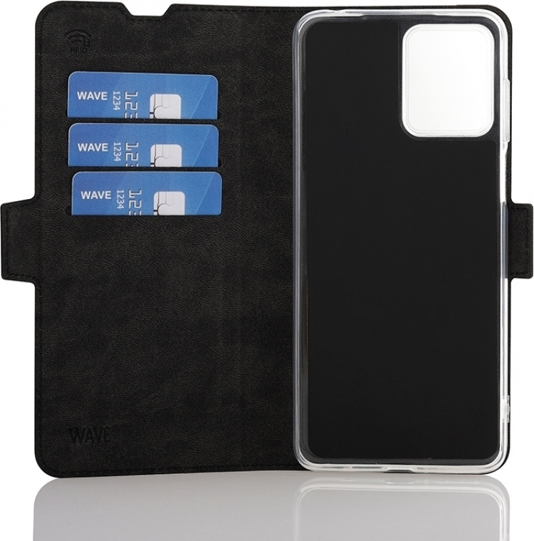 Wave BookCase beskyttelsesveske, Motorola Moto G14, svart