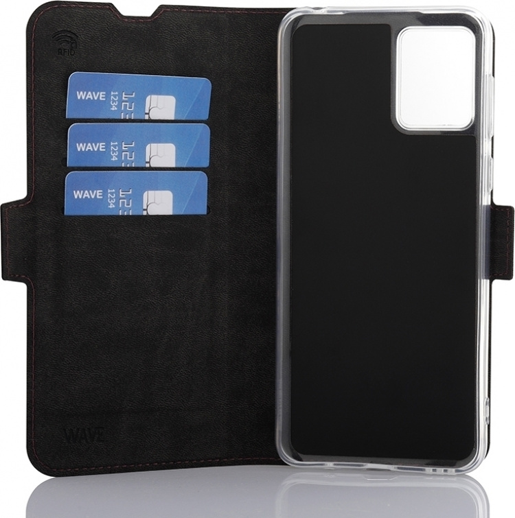 Wave BookCase beskyttelsesveske, Motorola Moto E13, Smoky Sangria