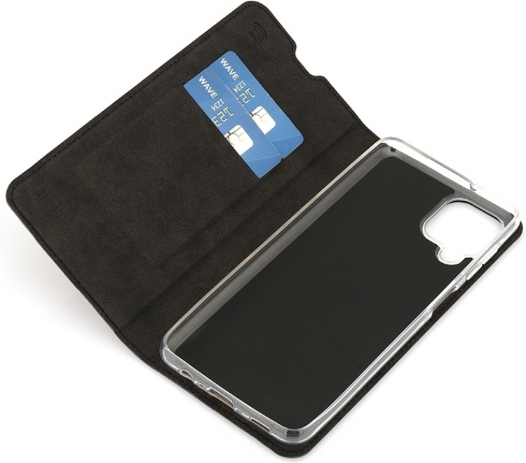 Wave BookCase beskyttelsesveske, Samsung Galaxy A12, svart