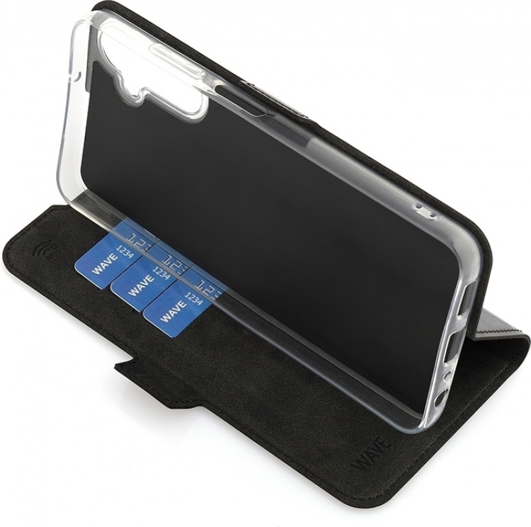 Wave BookCase beskyttelsesveske, Samsung Galaxy A05s, svart