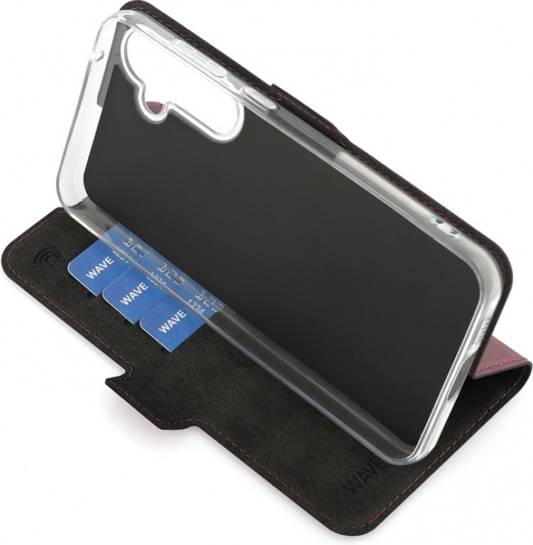 Wave BookCase beskyttelsesveske, Samsung Galaxy S23 FE 5G, Smoky Sangria