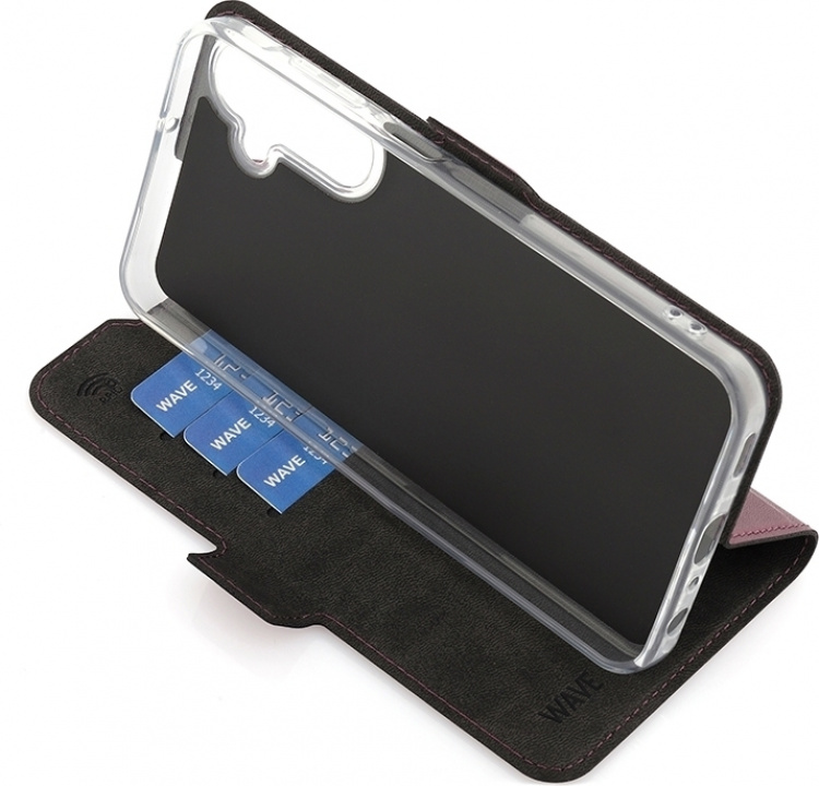 Wave BookCase, Samsung Galaxy A25 5G, Smoky Sangria Wave BookCase, Samsung Galaxy A25 5G, Smoky Sangria