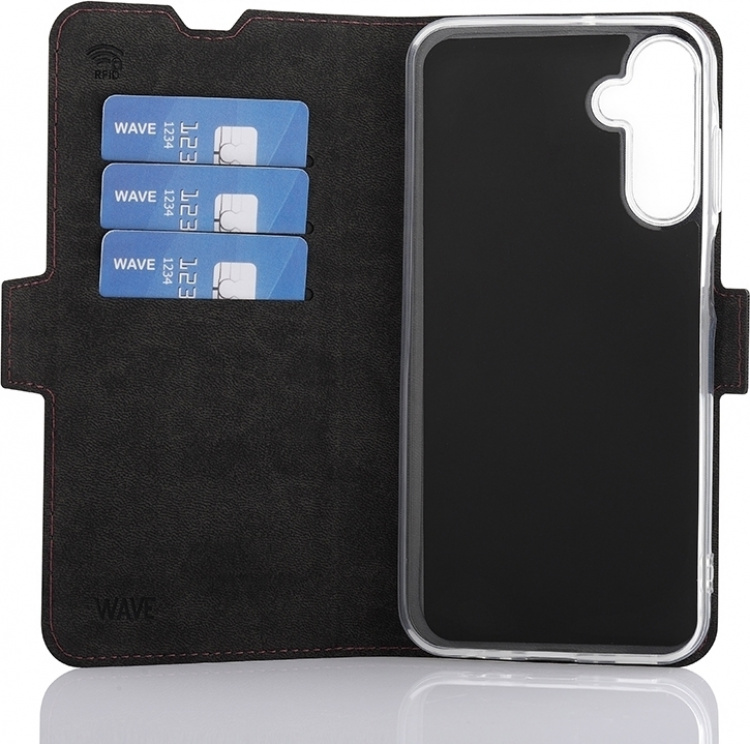 Wave BookCase beskyttelsesdeksel, Samsung Galaxy A15, Smoky Sangria