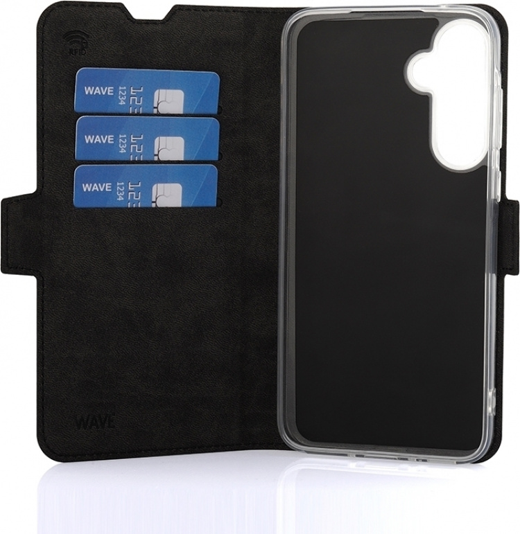 Wave BookCase beskyttelsesveske, Samsung Galaxy A35 5G, svart