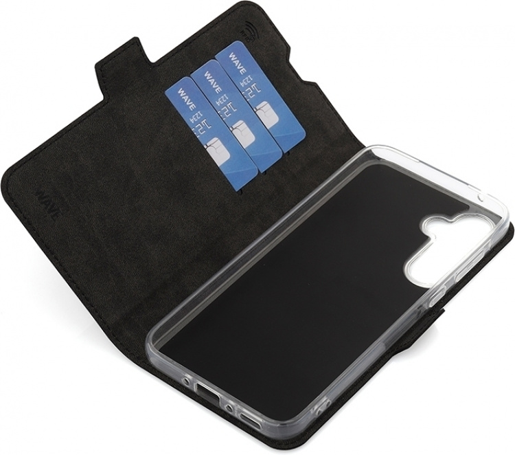 Wave BookCase beskyttelsesveske, Samsung Galaxy A35 5G, svart