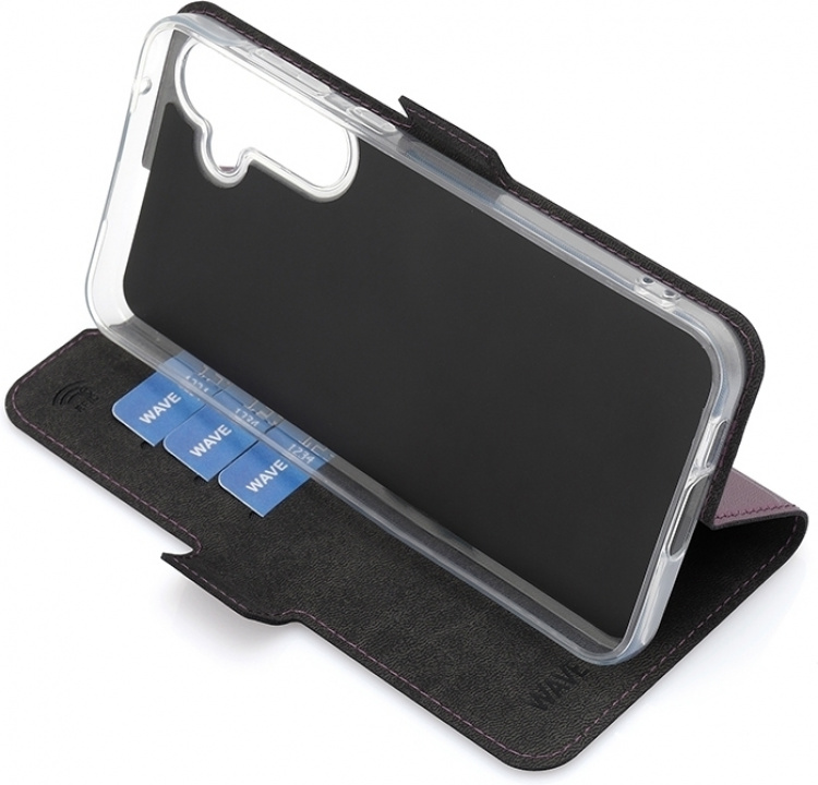 Wave BookCase-etui, Samsung Galaxy A55 5G, Smoky Sangria