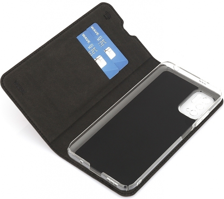 Wave BookCase beskyttelsesveske, Xiaomi Redmi Note 10 5G, svart