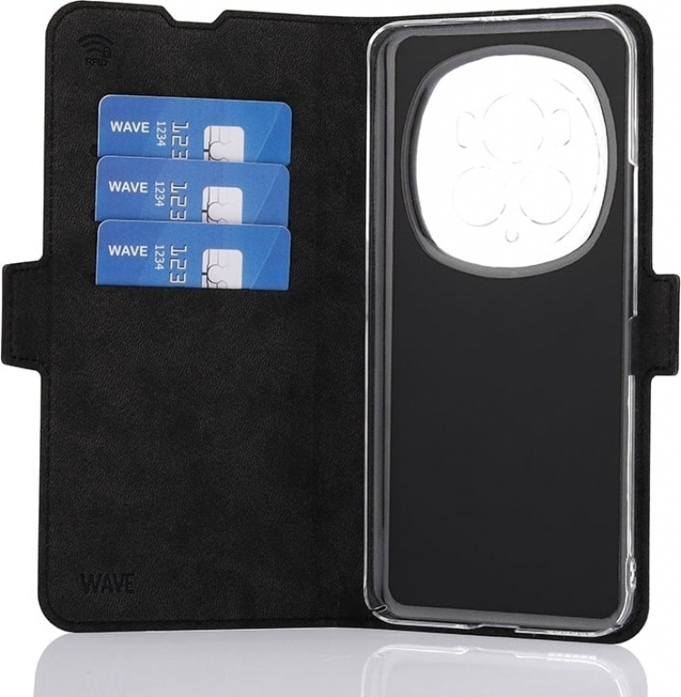 Wave BookCase beskyttelsesveske, Honor Magic6 Pro 5G, svart