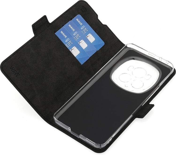 Wave BookCase beskyttelsesveske, Honor Magic6 Pro 5G, svart