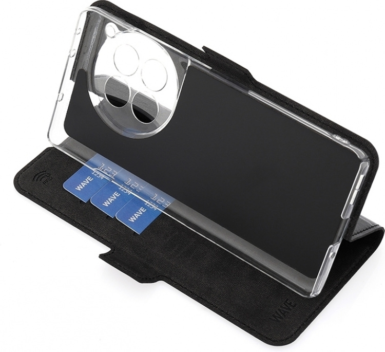 Wave BookCase beskyttelsesveske, OnePlus 12R, svart