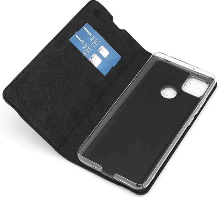 Wave BookCase beskyttelsesveske, Xiaomi Redmi 9C, svart