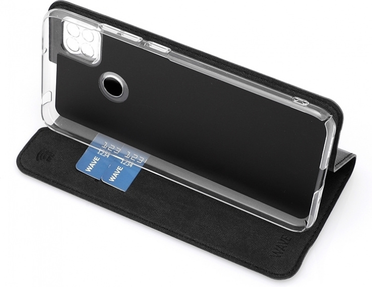 Wave BookCase beskyttelsesveske, Xiaomi Redmi 9C, svart