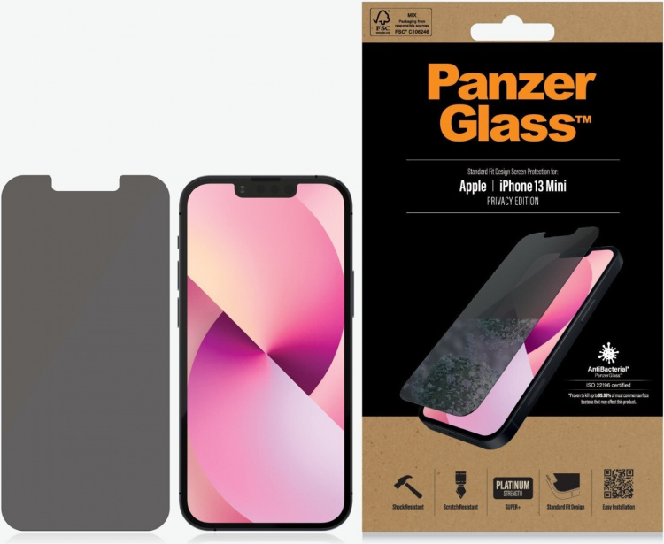 PanzerGlass Skjermbeskytter for personvern, iPhone 13 mini PanzerGlass Skjermbeskytter for personvern, iPhone 13 mini
