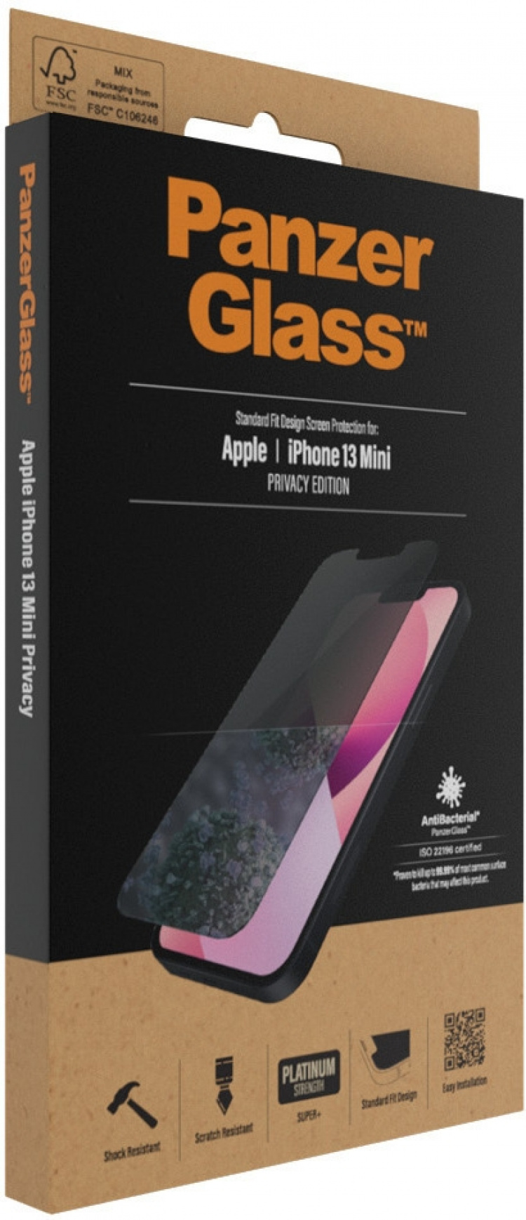 PanzerGlass Skjermbeskytter for personvern, iPhone 13 mini PanzerGlass Skjermbeskytter for personvern, iPhone 13 mini