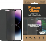 PanzerGlass Ultra Wide Fit Privacy-skjermbeskytter, iPhone 14 Pro Max, svart ramme