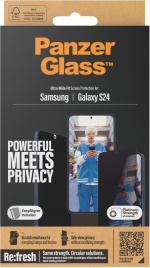 PanzerGlass Privacy Ultra Wide Fit panserglass, Samsung Galaxy S24 PanzerGlass Privacy Ultra Wide Fit panserglass, Samsung Galaxy S24
