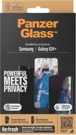 PanzerGlass Privacy Ultra Wide Fit panserglass, Samsung Galaxy S24+