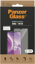 PanzerGlass Ultra-wide Fit panserglass, Nokia G42 5G, svart ramme