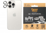 PanzerGlass Hoops kameralinsedeksel, iPhone 15 Pro / 15 Pro Max, hvitt metall