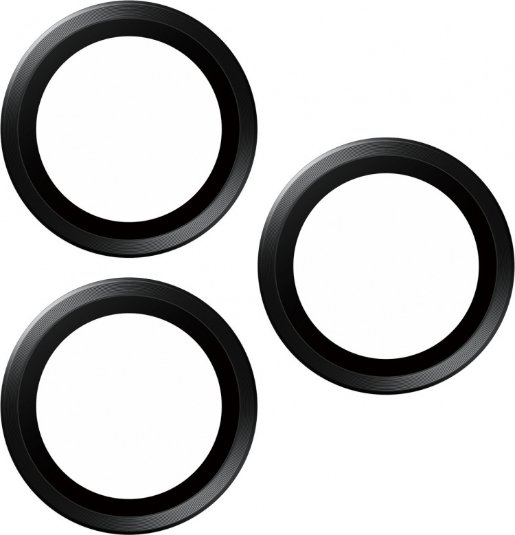 PanzerGlass Hoops kameralinsedeksel, iPhone 15 Pro / 15 Pro Max, svart titan