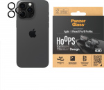 PanzerGlass Hoops kameralinsedeksel, iPhone 15 Pro / 15 Pro Max, svart titan