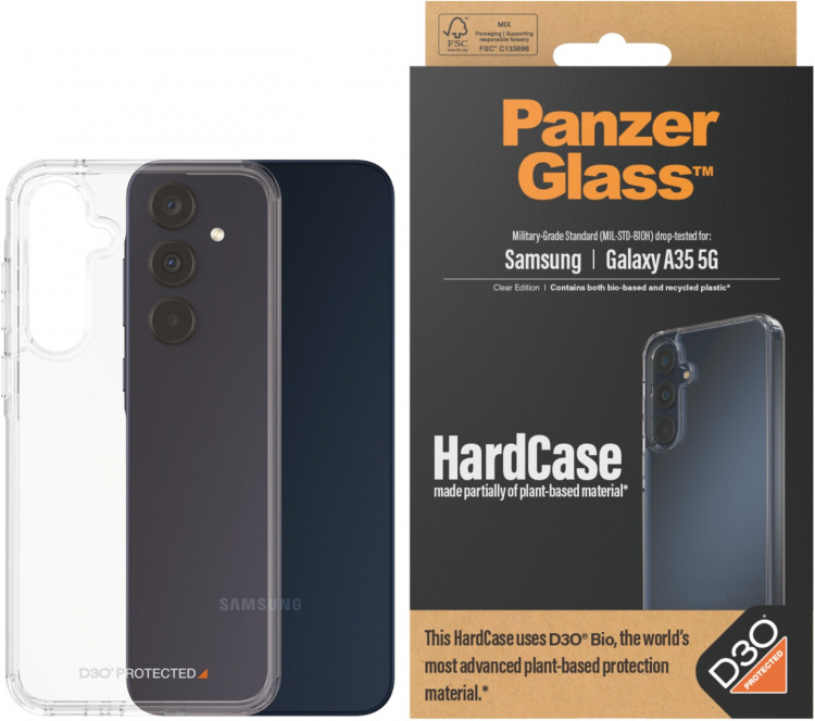PanzerGlass HardCase med D3O, Samsung Galaxy A35, gjennomsiktig