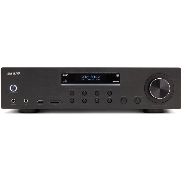 AIWA Stereo-receiver med Bluetooth 2 x 100 Watt RMS @4Ohm AIWA Stereo-receiver med Bluetooth 2 x 100 Watt RMS @4Ohm