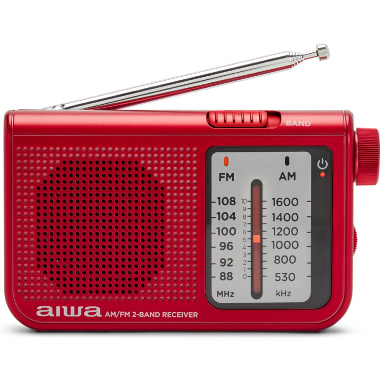 AIWA Lommeradio med FM/AM Red AIWA Lommeradio med FM/AM Red