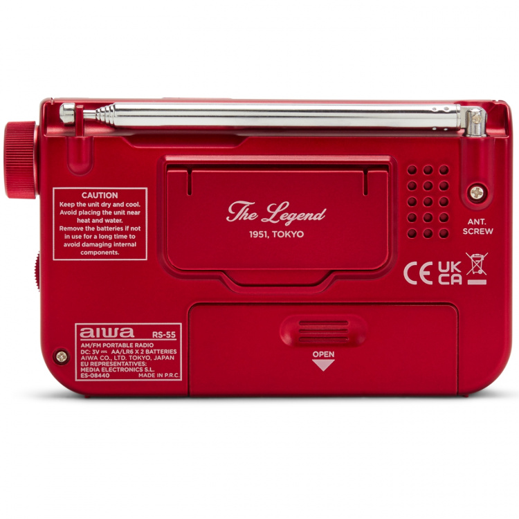 AIWA Lommeradio med FM/AM Red AIWA Lommeradio med FM/AM Red