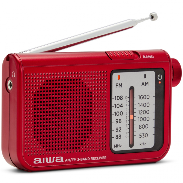 AIWA Lommeradio med FM/AM Red AIWA Lommeradio med FM/AM Red