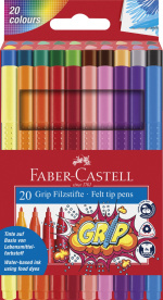 Faber-Castell Fiberpenner Grip Colour Marker-sett (20 stk.) (155320)
