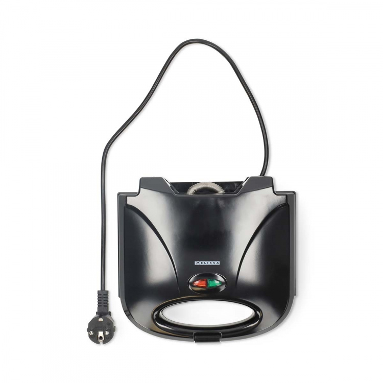 MELISSA Sandwichmaker | 750 W | Grillplater | Automatisk temperaturkontroll | Non-stick-belegg | Svart
