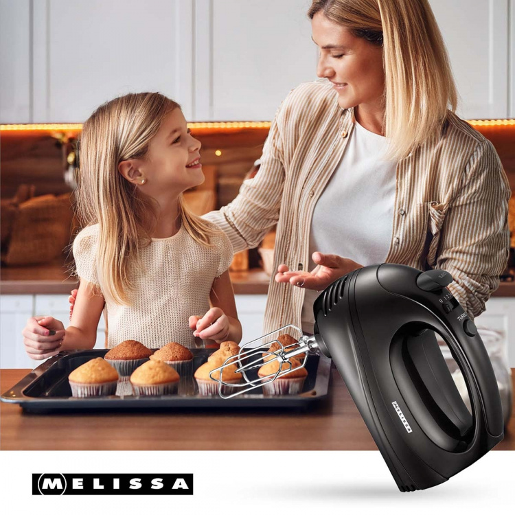 MELISSA Håndmikser med turbo 300 Watt Svart