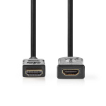 Nedis High Speed ​​HDMI ™ kabel med Ethernet | HDMI ™ -kontakt | HDMI™ Output | 4K@60Hz | ARC | 10.2 Gbps | 3.00 m | Rund | PVC | Sort | Label