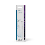 Nedis Wired øretelefoner | USB-C™ | Kabellengde: 1.20 m | Innebygd mikrofon | Volumkontroll | Hvit