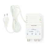 Nedis CATV forsterker | Forsterkning: 25 dB | 47 - 694 MHz | Antall utganger: 2 | Forsterkningskontroll | Hvit