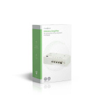 Nedis CATV forsterker | Forsterkning: 20 dB | 47 - 694 MHz | Antall utganger: 4 | Forsterkningskontroll | Hvit