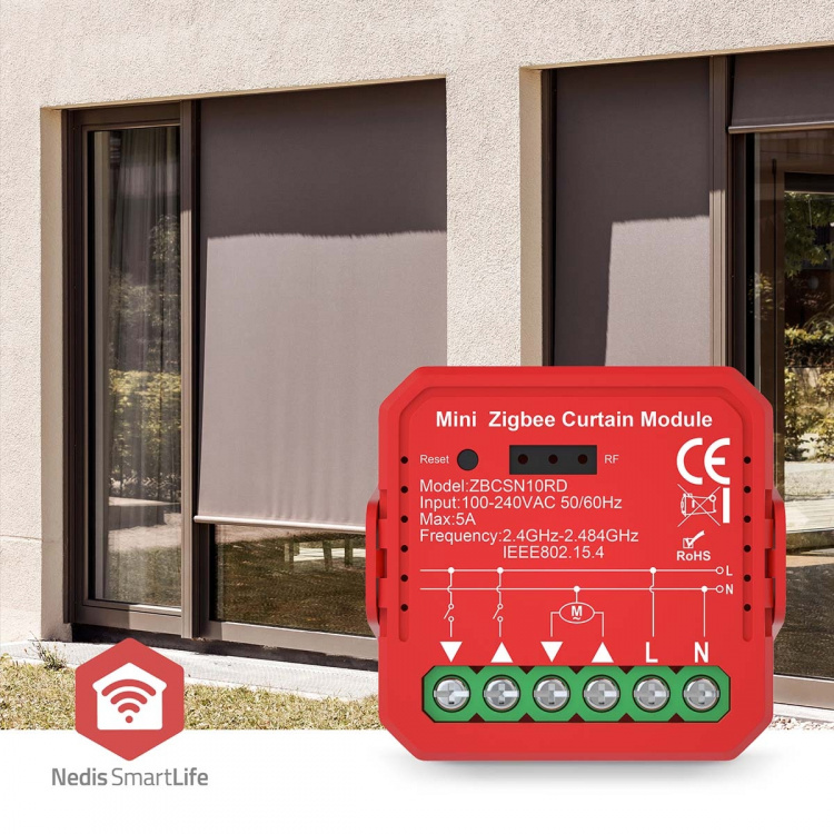 Nedis SmartLife Innebygd Modul | Skodder / persienner | 1000 W | Terminalforbindelse | App tilgjengelig for: Android™ / IOS