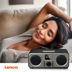 Lenco Stereo DAB+ FM-radio med Bluetooth® Svart