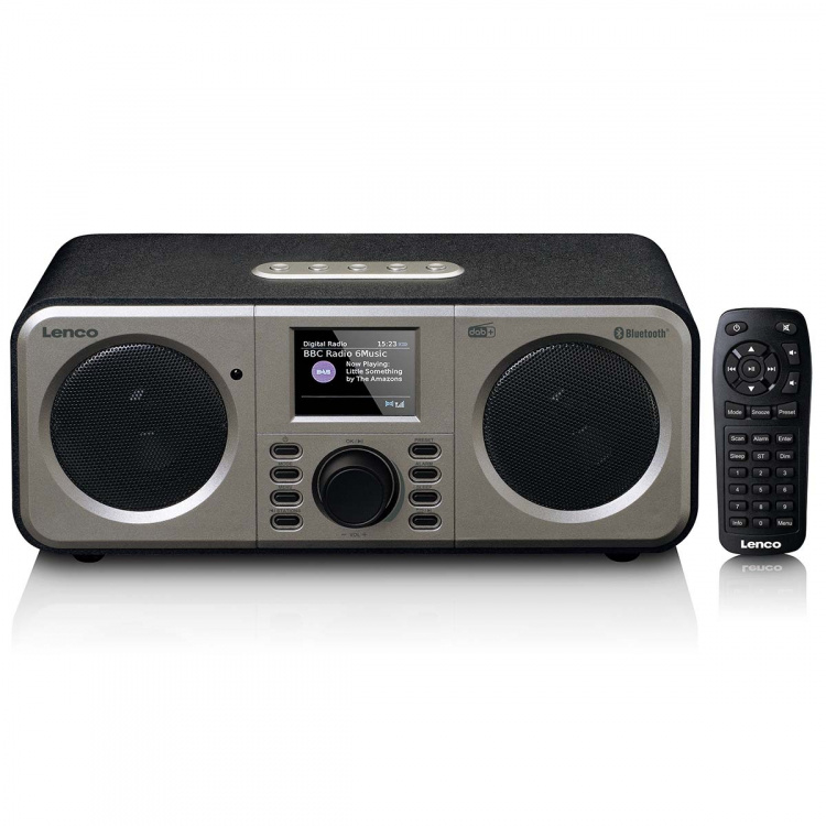 Lenco Stereo DAB+ FM-radio med Bluetooth® Svart