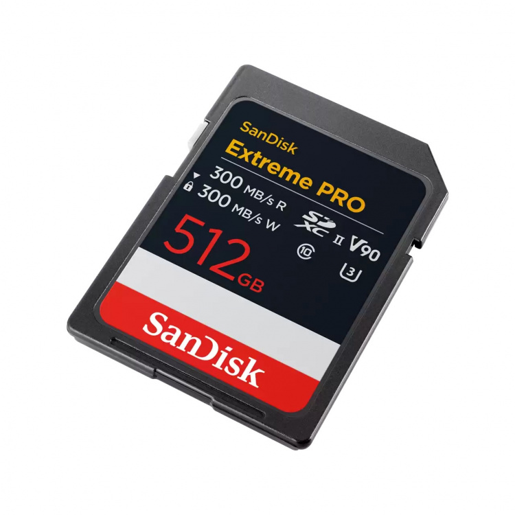 SanDisk SDXC Extreme Pro UHS-II 300 MB/s V90 512 GB SanDisk SDXC Extreme Pro UHS-II 300 MB/s V90 512 GB