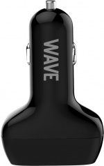 Wave Billader, 1 x USB Type-C + 1 x USB-A 18W+18W, svart