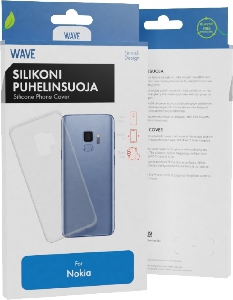 Wave silikondeksel, Nokia X10 / X20, gjennomsiktig