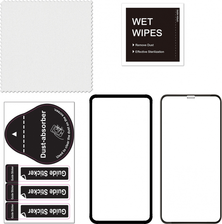 FoneKit Heldekkende panserglass, iPhone 11 / XR, svart